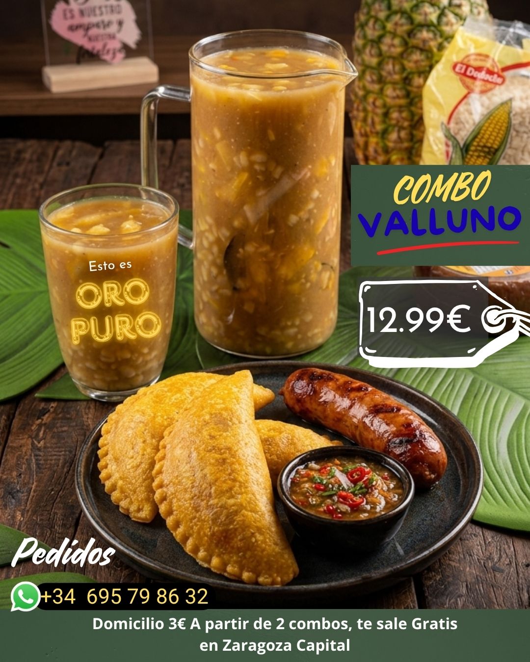 Combo Valluno
champús, 2 empanadas y chorizo