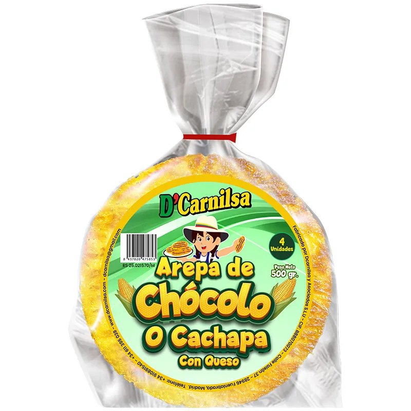 Arepa de Chócolo con Queso Colombiana x4 und