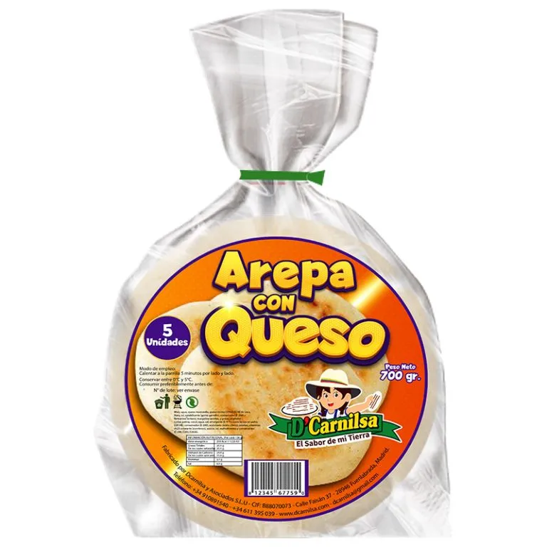 Arepa Rellena de Queso Mozzarella x5 und